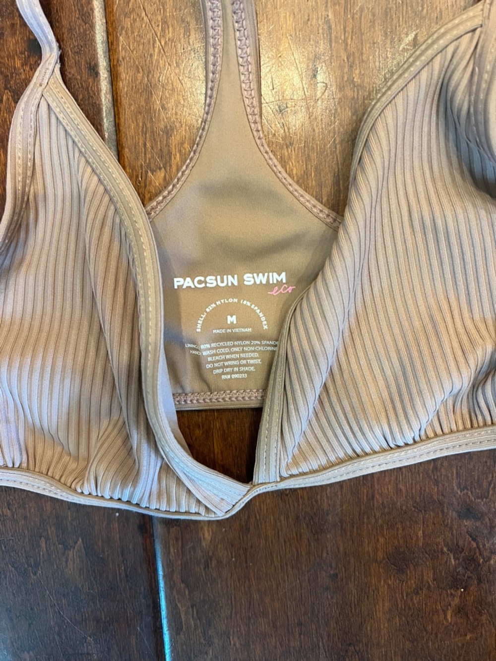 PacSun Ribbed brown Bikini Set - Picture 3 of 4